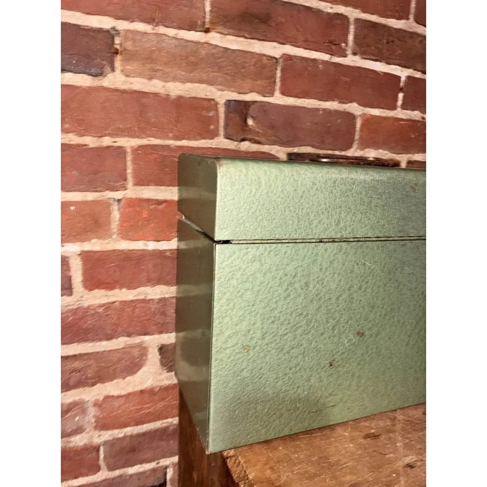 Hamilton Skotch Porta-File Green Metal Document Storage‎ Box